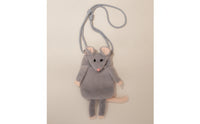 Fuzzy Crossbody Bag Lightweight Mouse Purse Fuzzy Purse Skin-Friendly Stuffed Animal Bag with Strap Compact for Girls