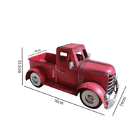 Uncovered Bed Vintage Pickup Planter Red Painted Truck-Shaped Planter for Display