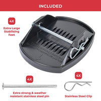 Heavy-Duty Caravan Stabilizer Pads for Jacks (Set of 4)