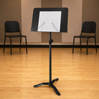Foldable Music Stand Telescoping Pole Folding Music Stand Anti-Slip Feet