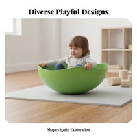 Leaf Rocker Non-Slip Design Sensory Balance Board Multi-Functional Rocking Rotating Toy for Preschoolers, Infants 12m+, Kindergarten, Indoor, Playroom