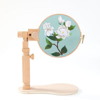 Wooden Portable Solid Wood Cross Stitch Frame Round Tabletop Embroidery Stand Adjustable Rotating Hand Embroidery Hoop