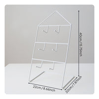 Donut Display Stand Minimalist Design House Shaped Display Rack Multi-Hook Mug Tree for Bakery, Kitchen