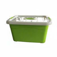 3 Pieces Wheeled container Set Large Capacity Organizing Box safe Lids for Families