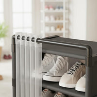 Space-Saving Multi-Layer Shoe Rack with Cover Large Capacity Freestanding Shoe Cabinet with Curtain Easy to Assemble Household Storage Strong Load-Bearing for Apartment Dwellers, Students, Entryway, Hallway, Bedroom, Closet