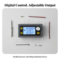 HD Color Screen DC-DC Buck-Increase Converter Stable Output Step up down Power Module High Conversion Performance Adjustable Power Supply Module Multiple Protections for Electronics Hobbyists, DIY Enthusiasts, Students, LED Driving, Circuit Testing