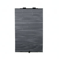 Pleated Window Blackout Shade Easy to Install Blackout Window Cover Temporary