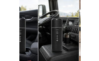 Dual Voltage Car Electric Kettle Stainless Steel Car Kettle with LCD Display Portable Compact for Road Trippers