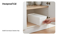 Wheeled Box with Lid Large Capacity Household Storage Stackable for Homemakers
