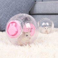 Silent Hamster Exercise Wheel and Hamster Sphere, 5.7 Inch Clear Hamster Exercise Sphere for Small Rodents, Perforated Crystal Sphere Design