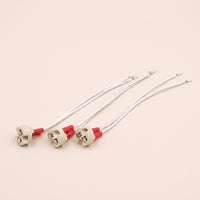 Bulb Holder with Heat Resistant Ceramic for MR16 GU5.3 LED Lamp Holder, 220V 2A with 15cm Wire, Mounting Holes and 0.75mm Gauge Cable, 10 Pack