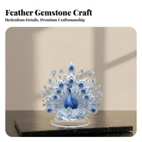Peacock Figurine Table Ornament Sturdy Material for Bedroom