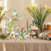 Easter Egg Wreath Spring Decor Front Door Wreath Festive Decor for Holiday Decorators, Home, Porch, Indoors, Fireplace