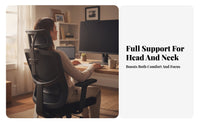 Mounting Stem Office Chair Headrest Accessory Curved Frame Molded Plastic Headrest