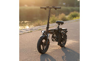 Powered Folding Electric Bike Disc Brakes Portable Commuter Electric Bicycle Shock Absorption Compact Foldable Cycle 3 Riding Modes for Designated Drivers, Commuters, City Commuting, City Travel, Last-Mile Transport