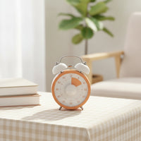 Tabletop Twin-Bell Timer Retro-Style Mechanical Timer with Bells Portable Small for Study