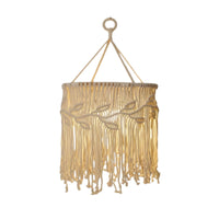 Bohemian Lamp Shade with Tassels Woven Macrame Lampshade Handmade Boho Pendant Light Cover Decorative for Cafe