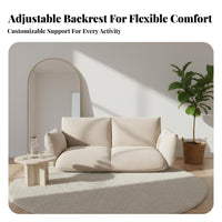 Minimalist Aesthetic Adjustable Floor Lounger Low-Profile Design Adjustable Padded Recliner Soft Padding Lounge Sofa Sturdy Frame for Small Space Dwellers, Readers, Students, Reading Nook, Living Room, Bedroom, Apartment