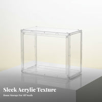 Acrylic Display Box High Distinctness Clear Acrylic Display Box Transparent Storage Container Particles Proof for Collectors
