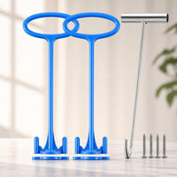 2 Pieces Compatible Pool Skimmer Basket Handle Rust-Resistant Skimmer Basket Handle with Hook Universal Heavy Duty for in-Ground Pools