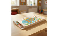 Fish Bone Puzzle Educational Layered Puzzle Hand-Eye Coordination Toy for Toddlers, Preschool, Homeschool