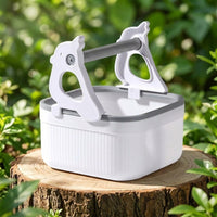 PP Material Parrot Stand with Tray Base, Tabletop Wood Parrot Bird Perch, Training Stand and Play Stand for Small Medium Parakeets Cockatiels