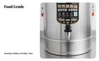 Multi-Functional Commercial Electric Cooking Pot Adjustable Temperature Control Large Capacity Soup Kettle Auto Shut-Deactivated Dry-Overheat Protection Countertop Water Boiler and Warmer High Power for Caterers, Restaurant Employees, Cafeteria, Hotel