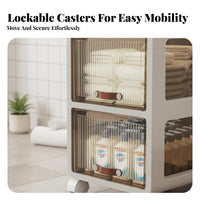Slim Storage Tower Space-Saving Slim Rolling Cart Multitier for Narrow Spaces