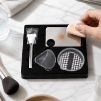 Pineapple Palette Houndstooth Triangle Makeup Sponge and Brush Cleaning Set