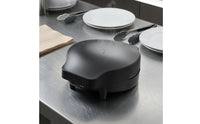 1000W Electric Omelet Maker Hinged Lid Clamshell Omelet Maker Indicator Lights Round Express Griddle Raised Legs