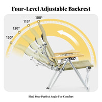 Foldable Design Highspine Camping Chair Lightweight Highspine Folding Camp Chair Padded head cushionrest Portable Seat Built-in beverage holder for Beachgoers, Sports Spectators, Fishing, outdoor meal, spineyard, Barbecues