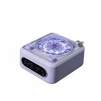 Aurora Projection Vinyl Player Design Light Display Unit Water Wave Effect Multifunction Speaker Timepiece Multifunctional Night Light Multi-Functional for Gift Givers, Young Adults, Bedroom, Relaxation, Parties, Living Room