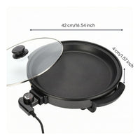 Temperature Control Round Electric Pan Side Handles Electric Cooking Pan Detachable Base