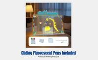 Kids Cartoon Luminous Drawing Board, Erasable Handwriting Pad, Creative Art Toy, Pen Included