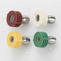 4 Pieces 1/4 Inch Pressure Washer Quick Connect Nozzle Set Body with Quick Connect Nozzle Tips Compact Cleaning Tool