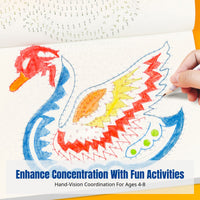 Enchanting Line Maze Drawing Book, Number Connection Activity, Kids' Concentration Training, Visual Skills Development Workbook