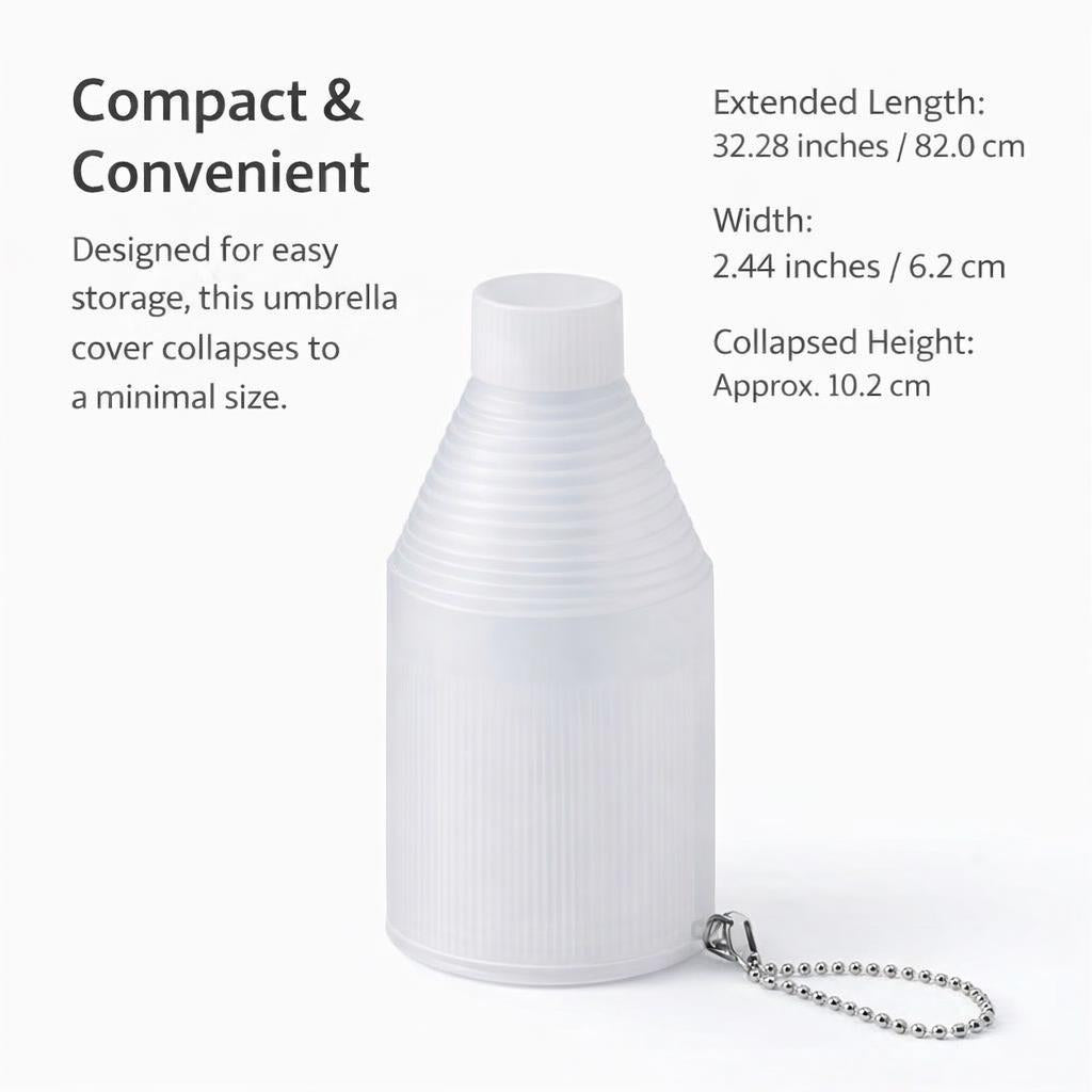 Umbrella Storage Case for Car and Home, Waterproof Telescopic Cover Sleeve, Expandable Drip Proof Design for Long Handle Folding