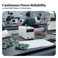 Stable Output Adjustable DC Power Supply Precise Adjustment Knobs Digital Bench Power Supply Short Circuit Protection AC to DC Converter Multiple Protections for Electronics Hobbyists, Amateur Radio Operators, Workshop, Repair Shop, Workbench, Desktop