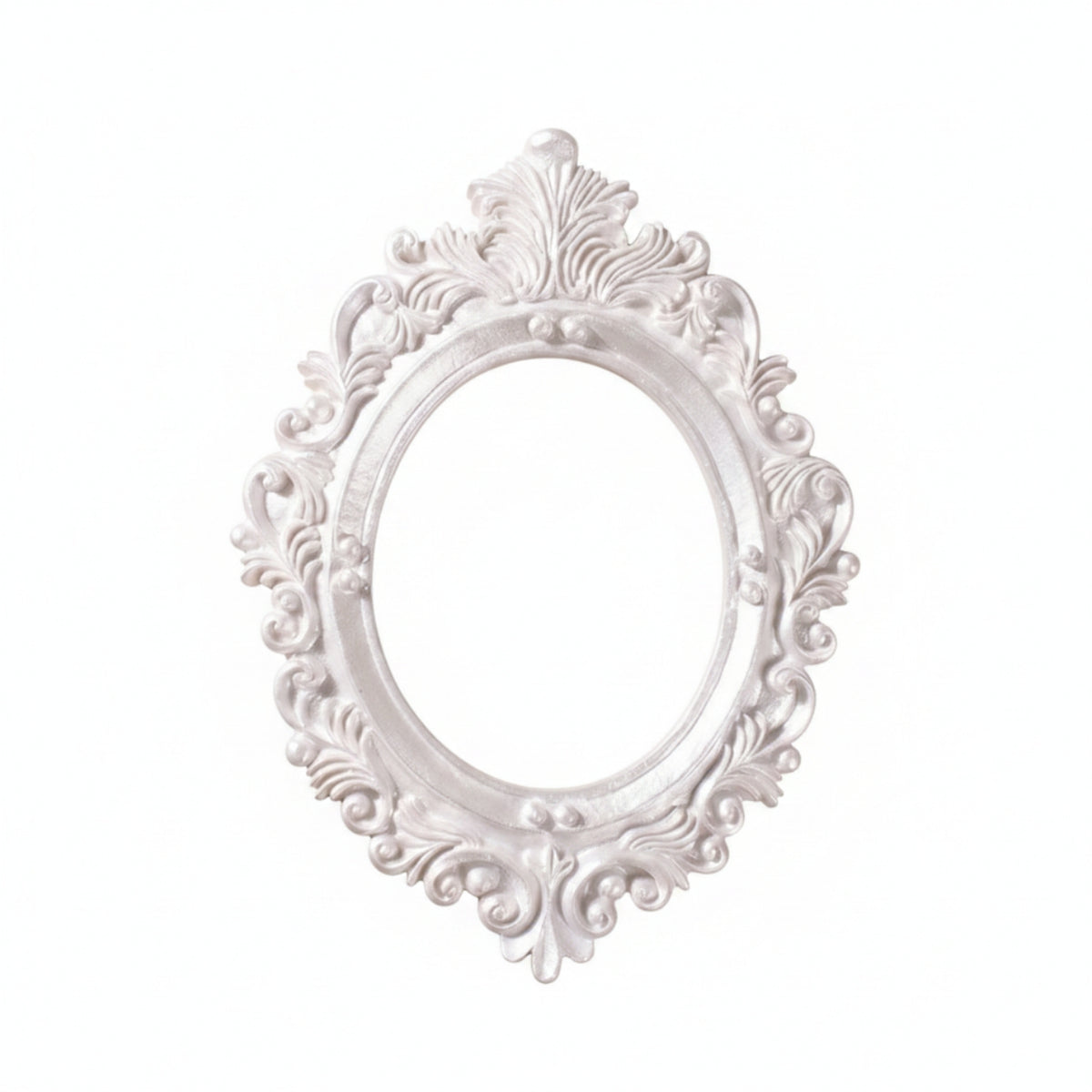 Baroque Frame Miniature Ornate Frame Small Oval for Photographers, Tabletop Decor, Flat Lays