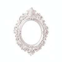Baroque Frame Miniature Ornate Frame Small Oval for Photographers, Tabletop Decor, Flat Lays