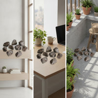 9 Pieces Decorative Rock Rugged Faux Landscape Rock Artificial Stone Lifelike Decoration Irregular for Miniature Gardens