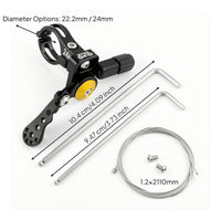 Quick Dropper Post Lever with Clamp Lightweight Dropper Post Controller with Cable Port Adjustable Seatpost Controller with Thumb Pad Ergonomic for Mountain Bikers, Cyclists, Road Cycling