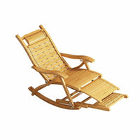 Foldable Adjustable Rocking Chair Space-Saving Recliner Ergonomic Design Leisure Seating Easy Assembly for Seniors, Adults, Office Workers, Living Room, Balcony, Patio, Bedroom