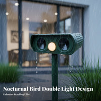 Flashing Light Creature Scarer Wide Coverage Solar Powered Acoustic Solar Acoustic Creature Waterproof