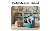 Cartoon Design Creature Character Chair Soft and Cuddly children's Upholstered Lounge Chair Comfortable Cushioning kids' Furniture Easy to Clean for Toddlers, Girls, Parents, Reading Corner, Playroom, Kindergarten, Bedroom