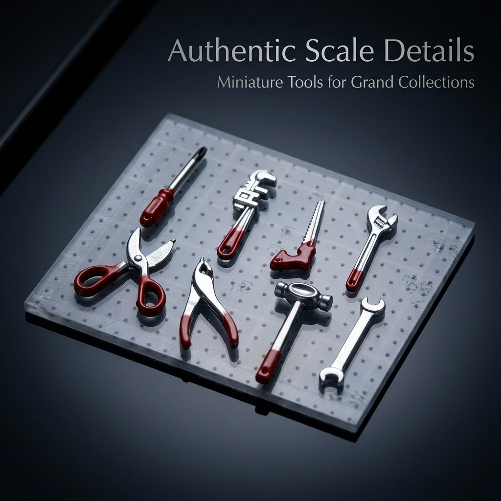 1:64 Diorama Garage Accessories, Maintenance Tool Diorama Garage for Collectors, Realistic Diorama Garage Accessories Kit