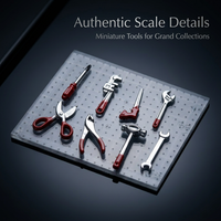 1:64 Diorama Garage Accessories, Maintenance Tool Diorama Garage for Collectors, Realistic Diorama Garage Accessories Kit