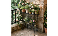 Metal Plant Stand Ornate Rack Decorative for Porch
