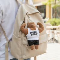 Soft Toy Bear Keychain Humorous Bear Keychain with Crab Clasp Key Loop Cute Fuzzy for Gym Goers, Backpacks, Handbags