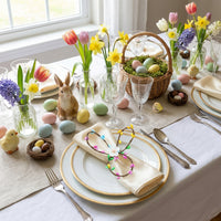 Easter Bunny Napkin Holder Elegant Accent Hare Ear Napkin Buckle Reusable Hare Ear Serviette Buckle for Dinner Parties, Table Setting, Spring, Banquet Decoration